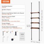 VEVOR 4-Tier Adjustable Over Toilet Organizer