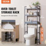 3-Tier Over Toilet Bathroom Organizer with Hooks