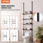 VEVOR 4-Tier Adjustable Over Toilet Organizer