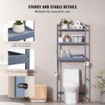 3-Tier Over Toilet Bathroom Organizer with Hooks