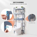 3-Tier Over Toilet Bathroom Organizer with Hooks