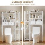 Over Toilet Storage Rack with Adjustable Shelves