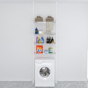 Adjustable Over The Toilet 4-Tier Storage Shelf
