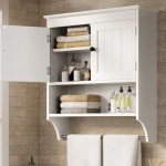 Bathroom Wall-Mounted Cabinet with Towel Bar