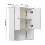 White Wall-Mounted Bathroom Cabinet Over Toilet
