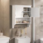 Bathroom Wall-Mounted Cabinet with Towel Bar