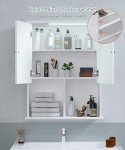 Wall-Mounted Bathroom Cabinet with LED Light
