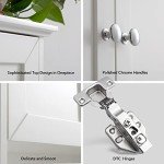 White Wall-Mounted Bathroom Cabinet Over Toilet