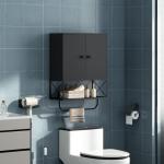 Farmhouse Wall-Mounted Bathroom Cabinet with Towel Rack