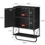 Farmhouse Wall-Mounted Bathroom Cabinet with Towel Rack