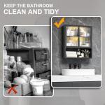 Wall-Mounted Bathroom Cabinet with LED Glass Doors