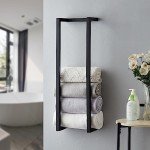 Wall-Mounted Towel Rack for Small Bathrooms