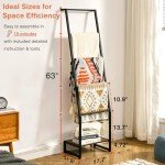 5-Tier Wooden Blanket Ladder for Home Decor