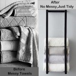 Wall-Mounted Towel Rack for Small Bathrooms