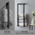Wall-Mounted Towel Rack for Small Bathrooms