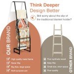 5-Tier Wooden Blanket Ladder for Home Decor