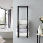 Wall-Mounted Towel Rack for Small Bathrooms
