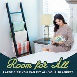 6-Tier Rustic Blanket Ladder - Black