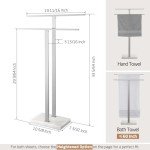 2-Tier Standing Towel Rack with Marble Base