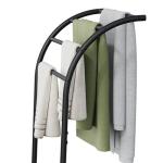 40 Inch Black Metal Free Standing Towel Rack