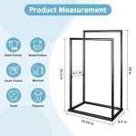 2-Tier Free Standing Towel Rack with Shelves