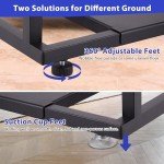 39'' Tall 2-Tier Standing Towel Rack with Shelves