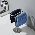 Brushed Nickel Free-Standing Hand Towel Holder