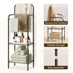 48" Tall Free Standing Towel and Blanket Rack