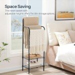 48" Tall Free Standing Towel and Blanket Rack
