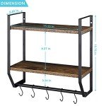 Rustic Wall-Mounted Bathroom Shelf with Towel Bar