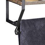 Rustic Wall-Mounted Bathroom Shelf with Towel Bar