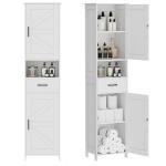 Tall Bathroom Storage Cabinet with Barn Doors
