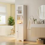 Gizoon 67" Tall White Bathroom Storage Cabinet