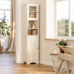 Gizoon 67" Tall White Bathroom Storage Cabinet