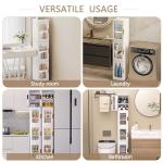 VECELO Slim 4-Tier Storage Cabinet on Wheels