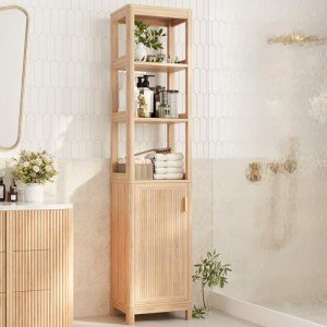68'' Tall Narrow Storage Cabinet with Adjustable Shelves