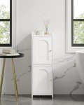 Corner Bathroom Storage Cabinet with Adjustable Shelf