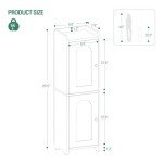 Corner Bathroom Storage Cabinet with Adjustable Shelf