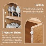 67” Tall Arched Bathroom Storage Cabinet