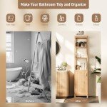 68'' Tall Narrow Storage Cabinet with Adjustable Shelves