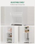 Corner Bathroom Storage Cabinet with Adjustable Shelf