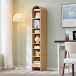 67” Tall Arched Bathroom Storage Cabinet