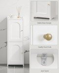 Corner Bathroom Storage Cabinet with Adjustable Shelf