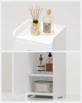 Corner Bathroom Storage Cabinet with Adjustable Shelf