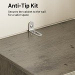 Seeday Tall Bathroom Storage Cabinet with Drawer