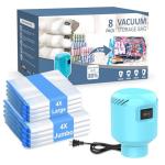 8-Pack Vacuum Storage Bags with Electric Pump