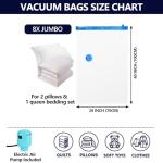 BAMCOO Jumbo Vacuum Storage Bags with Electric Pump