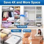 8-Pack Vacuum Storage Bags with Electric Pump