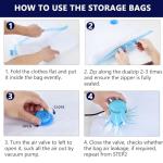 BAMCOO Jumbo Vacuum Storage Bags with Electric Pump