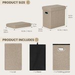 Collapsible Fabric Ottoman Storage Seat - Camel Brown